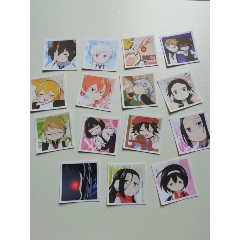 

[ST-PA-24] Stickers Pack Anime Bungou Stray Dogs Sticker kotak Bungou Stray Dogs Sticker Dazai Osamu Nakahara Chuuya