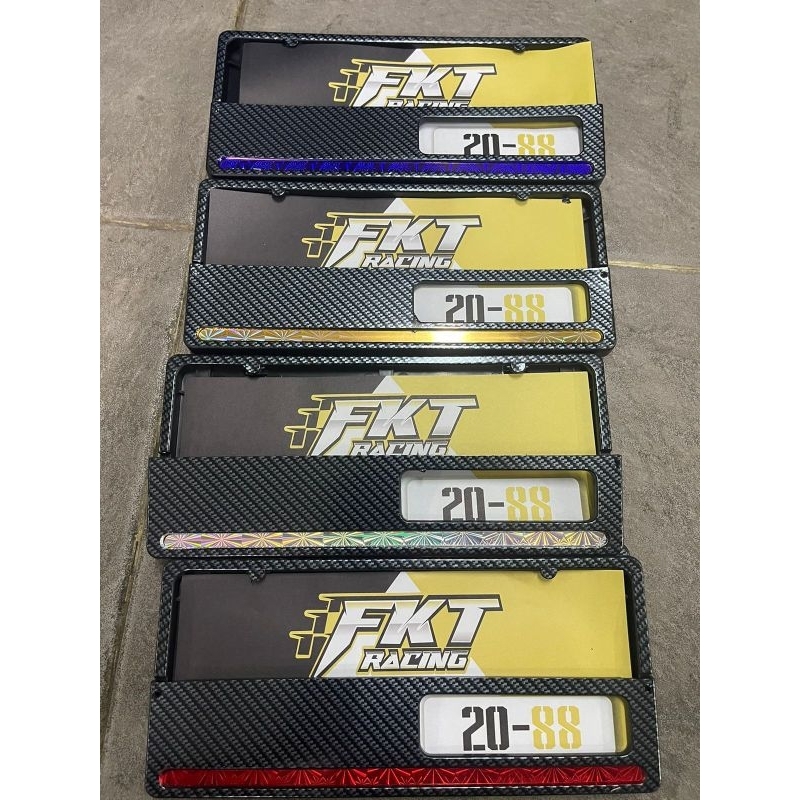 PROMO ! sepasang Dudukan Tempat Plat Nomor Motor Motif Karbon Honda Yamaha Universal / Dudukan Plat Nomor Karbon Universal - 1 Set Depan Belakang / Dudukan Plat Nomor Karbon ATM Universal / Cover Plat Nomor Carbon Depan Belakang / Tempat Plat Nomor Carbon