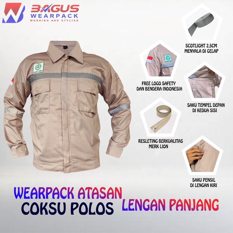 BAJU PROYEK KEREN / BAJU KERJA PRIA PROYEK / BAJU KERJA PIRA LAPANGAN / BAJU WEARPACK LENGAN PANJANG / BAJU WEARPACK / WERFAK PRIA KERJA / BAJU WEARPACK KERJA PROYEK / WEARPACK PROYEK / WEARPACK PRIA KEREN / BAJU PROYEK LENGAN PANJANG