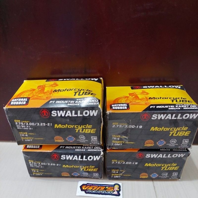 BAN DALAM SWALLOW UNTUK KERETA KLX 150 CRF 150 D'TRACKER CROSS DEPAN  275/300/325-21 BELAKANG 275/30