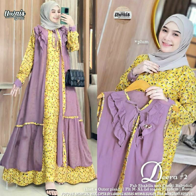 DEERA MAXY DRESS  / GROSIR BUSANA SURABAYA /  MAXI DRESS/ TERMURAH / TERLARIS / COD BAYAR DITEMPAT /