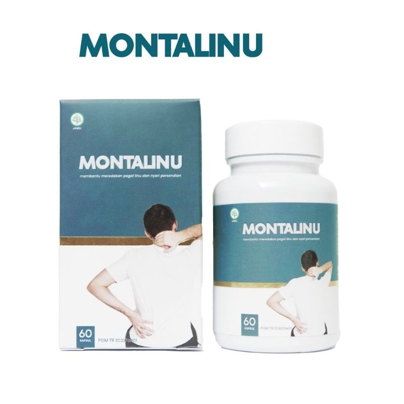 MONTALINU- Montalinu 100% Original isi 60 capsule mengatasi asam urat ,sendi tulang,pegal linu dan k