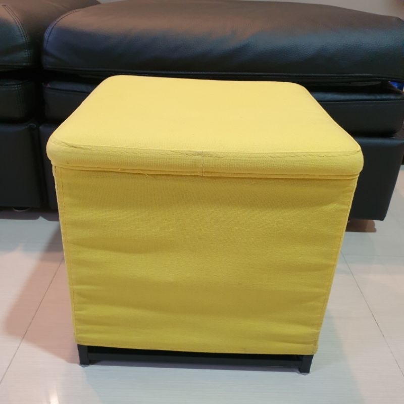 Kursi Stool Storage IKEA BOSNAS Kuning 36x36x36 cm