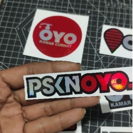 stiker pskn oyo hologram stiker motor mobil