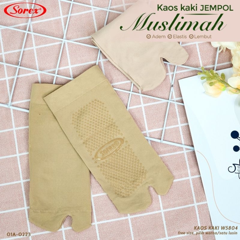 Sorex Kaos kaki muslimah jempol W5804 W5805 W5806 W5809