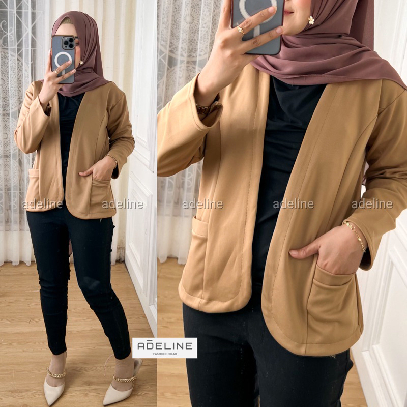 AM - Zahra Blazer Wanita Outer / Blazer Scuba Wanita kantor / 522-7112