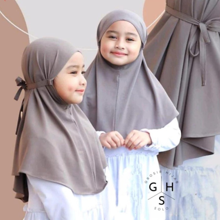 RARA HIJAB ANAK BERGO TALI INSTAN 1- 5 tahun JERSEY PREMIUM (KJI)