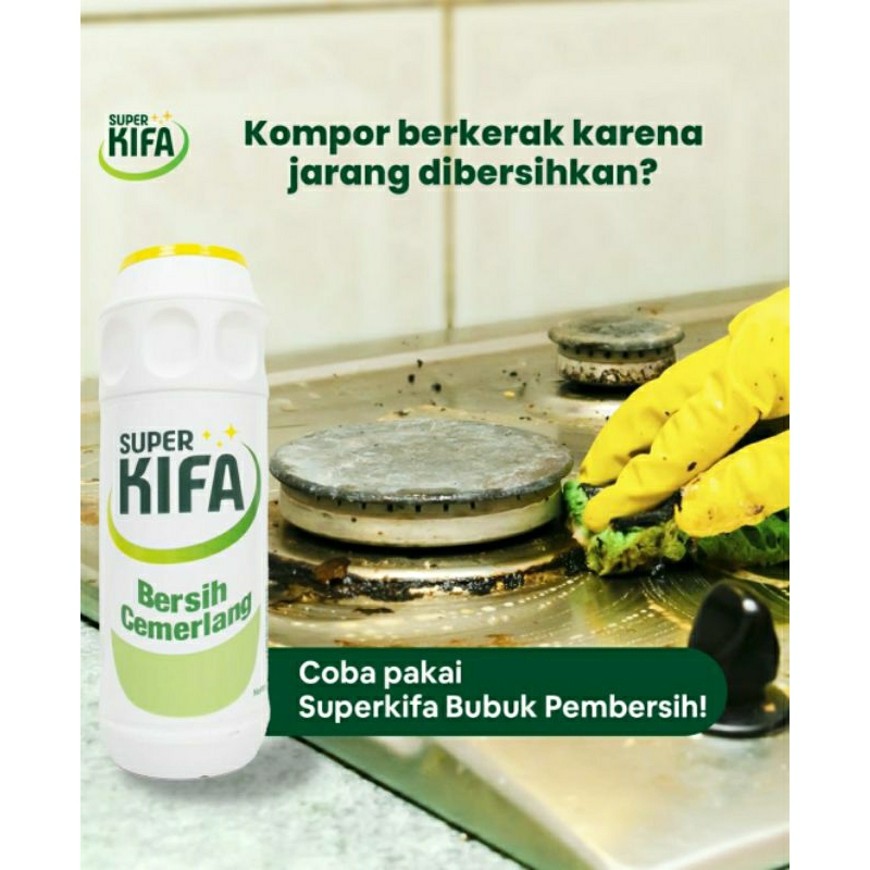 SUPER KIFA Bubuk Canister 650Gr Pembersih Serbaguna wajan teflon panci kerak gosong