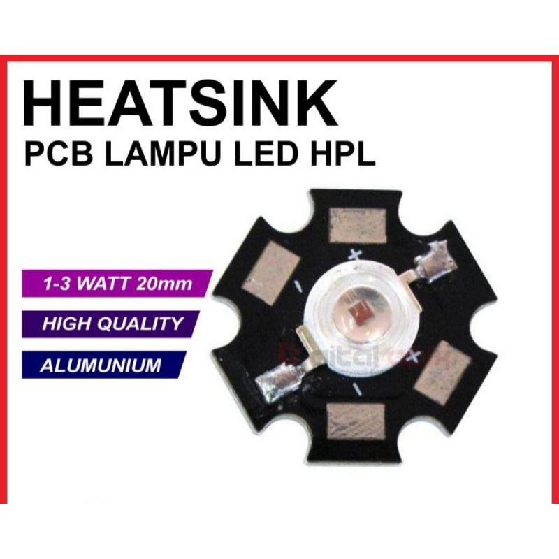 Heatsink Aluminium HPL LED 1W 3W Plat Pendingin Star PCB Heat Sink
PCB Star Alumunium
Aplikasi: untu