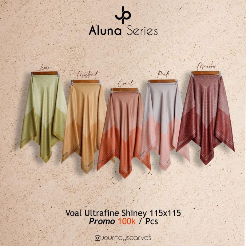 JOURNEY HIJAB, JOURNEY SCARVES, JOURNEY ORIGINAL MOTIF ALUNA