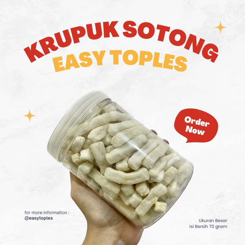 

KERUPUK SOTONG PEDAS GURIH 70 GRAM | KEMASAN EASY TOPLES SEDANG
