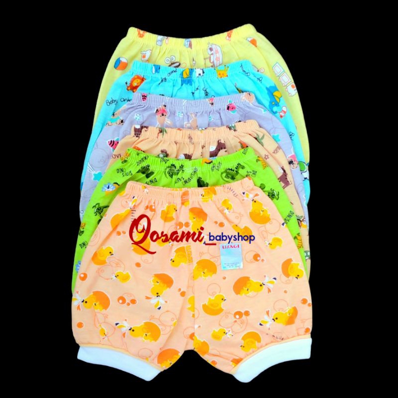 USAGI 3 pcs Celana Pendek Bayi Motif Full Print WARNA SNI