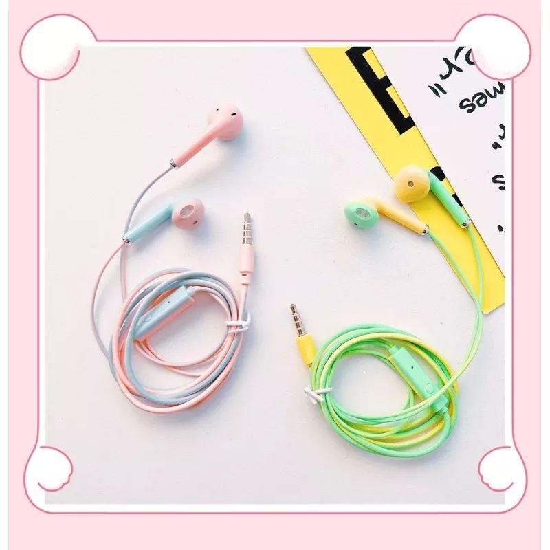 Handsfree U24 Macaron Extra Basa / Earphone / Headset U24 Color Hifi