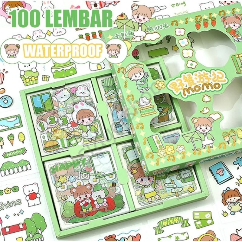 

100 lembar sticker momo ala korea