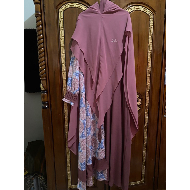 gamis ayyabina set khimar trz