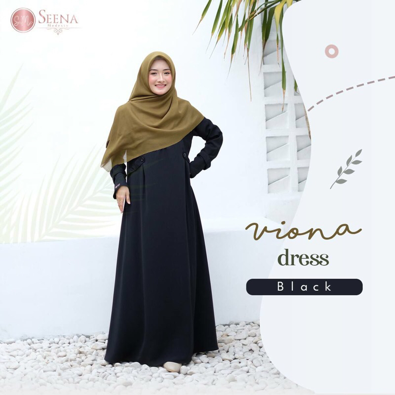 Viona dress by seena/gamis wanita/dress wanita/baju muslimah/gamis murah