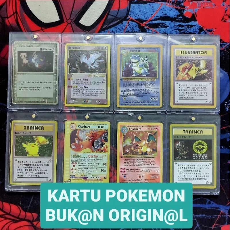 Kartu Pokemon 1st Edition Pikachu Illustrator Charizard Lugia Rayquaza