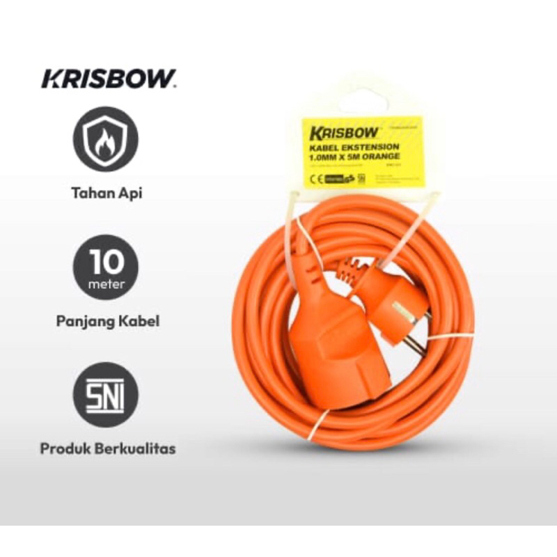 KRISBOW KABEL SAMBUNGAN EXTENSION 5-10METER/KRISBOW KABEL EKSTENSI 5m/ACE KABEL ROLL/ACE EXTENSION KABEL