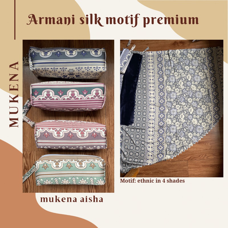 Mukena Travel Armani Silk berbagai Motif Terbaru Murah | Mukena 2in 1 | Mukena Viral | Mukena silk |