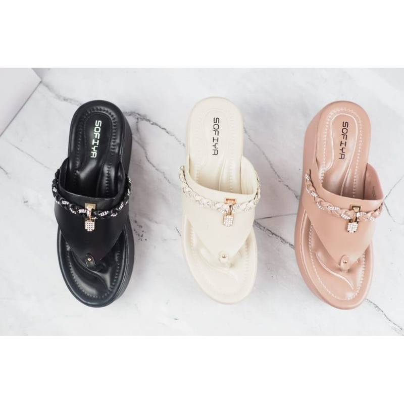 SANDAL WEDGES WANITA SOFIYA TERBARU 7988-15