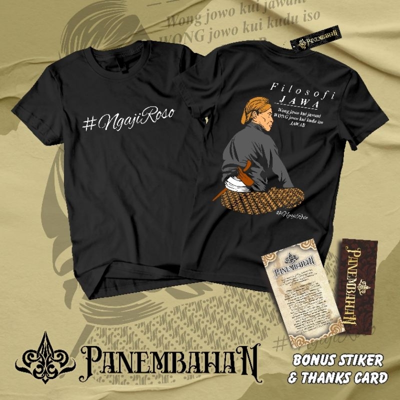 KAOS JAWA NGAJI ROSO PENDEK HITAM /PUTIH BY PANEMBAHAN