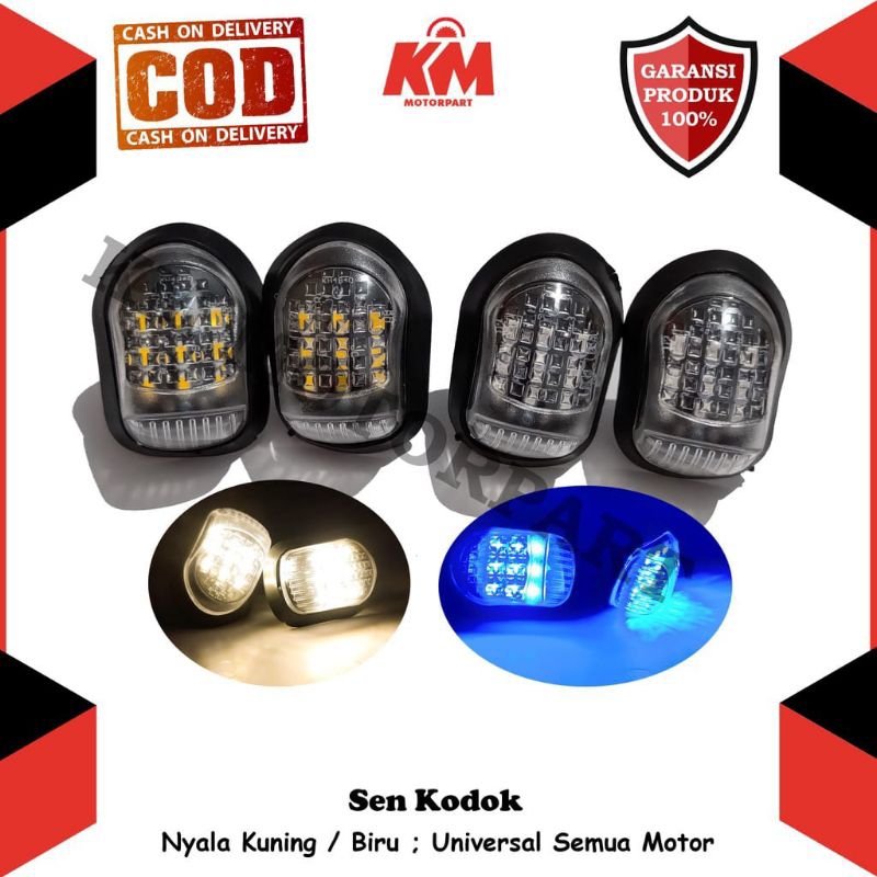 2 BUAH sein tempel LED lampu sen tempel oval hiqual r 15 V3/CBR/GSX /R25/R15/ v2
