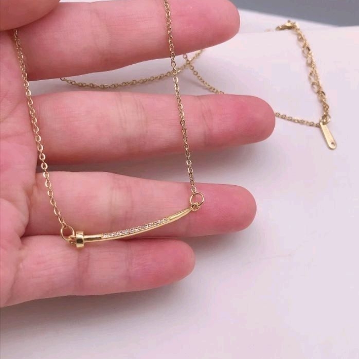 kalung keren cantik ada BOX model korea lapis emas