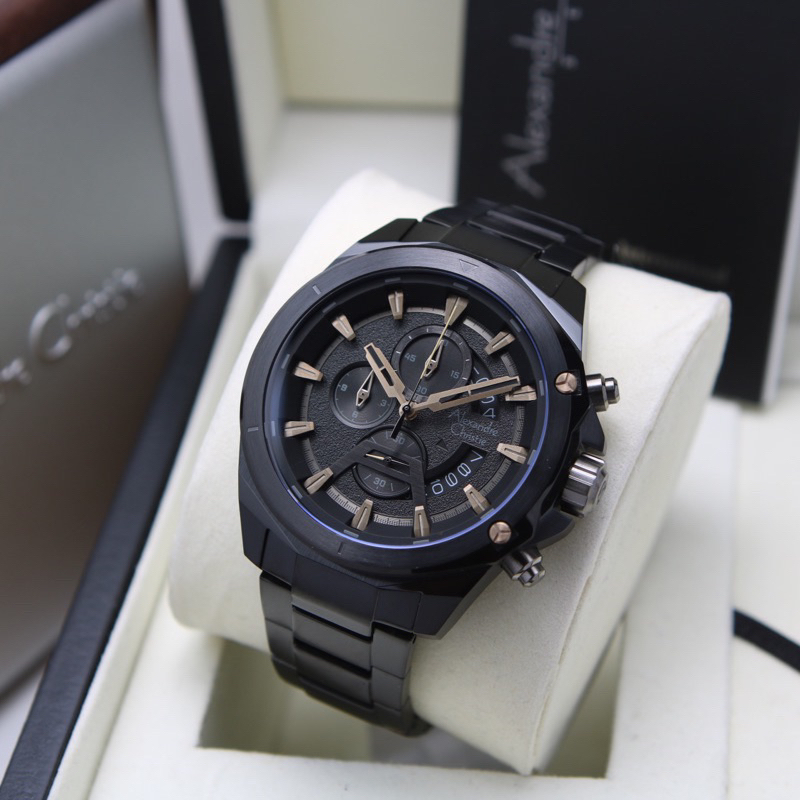 Jam tangan Alexandre Christie Ac 6651 original rantai stainless