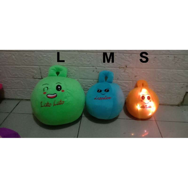 Boneka lato-lato/ boneka viral lato-lato size M LED dan tanpa LED