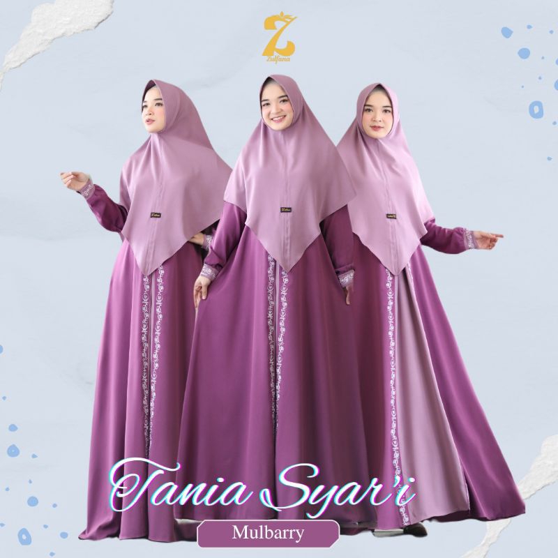 #Tania gamis syar'i by Zulfana terbaru ready stock#