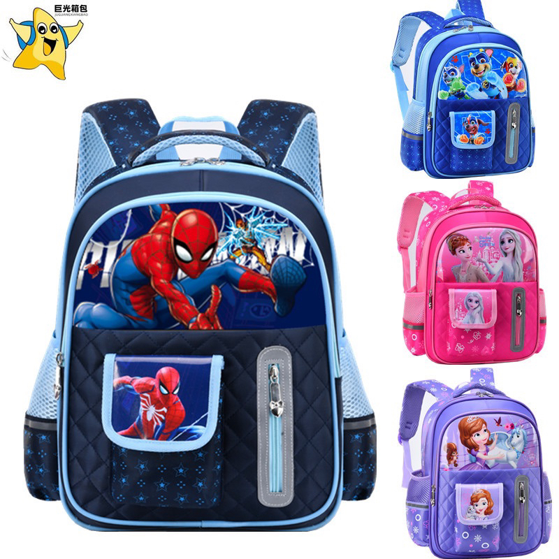 Tas backpack anak Spiderman Paw Patrol / Tas Ransel Anak Sekolah Marvel Elsa LOL