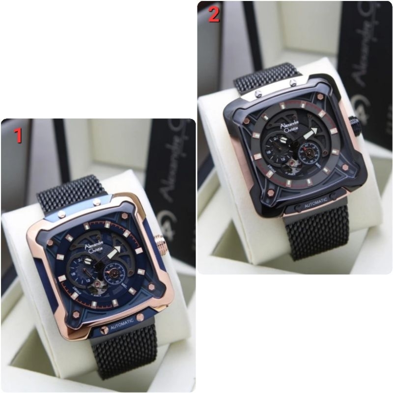 ORIGINAL GARANSI RESMI 1 TAHUN JAM TANGAN PRIA ALEXANDRE CHRISTIE AUTOMATIC RANTAI PASIR STAINLESS S