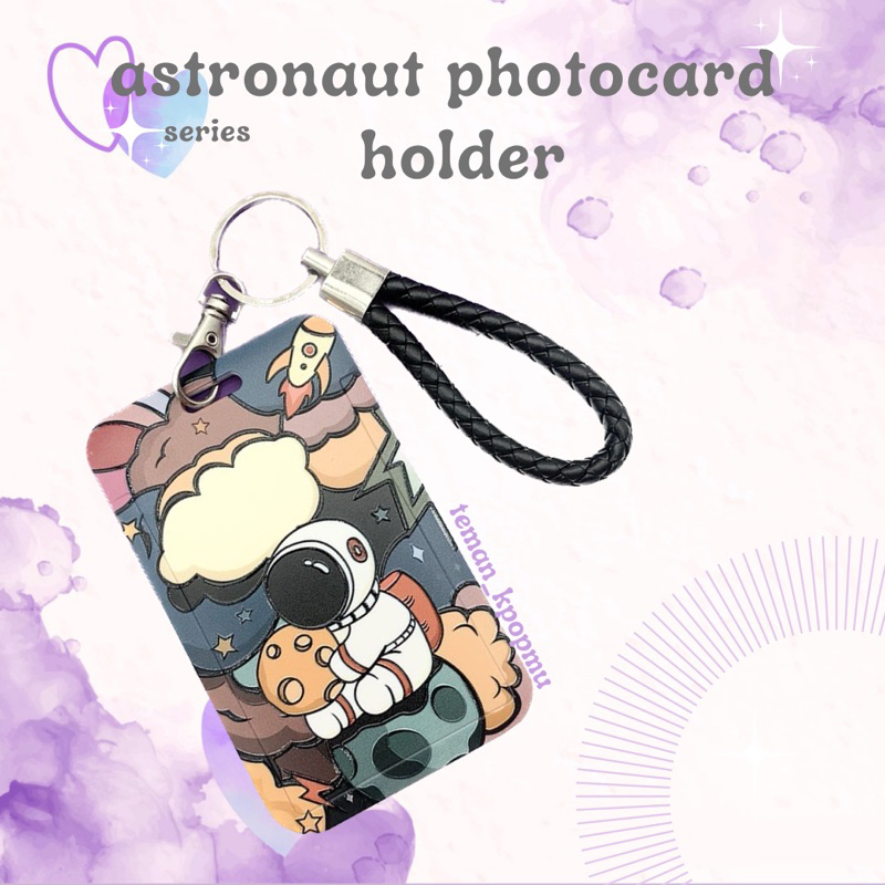 Astronaut Photocard Holder photocard keychain Motif ID Card - Tempat Foto PC Kpop Photocard Case Gan