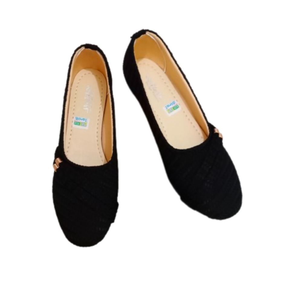 SEPATU BALET RAJUT SLEMPANG SAMPING MURAH TRENDI NYAMAN DI KAKI / SEPATU SEKOLAH DAN KERJA TERBARU