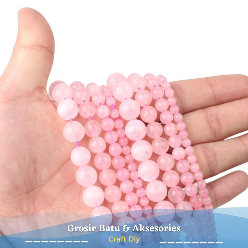 Grosir Batu Manik Batu Alam Pink Rose Quartz Stone