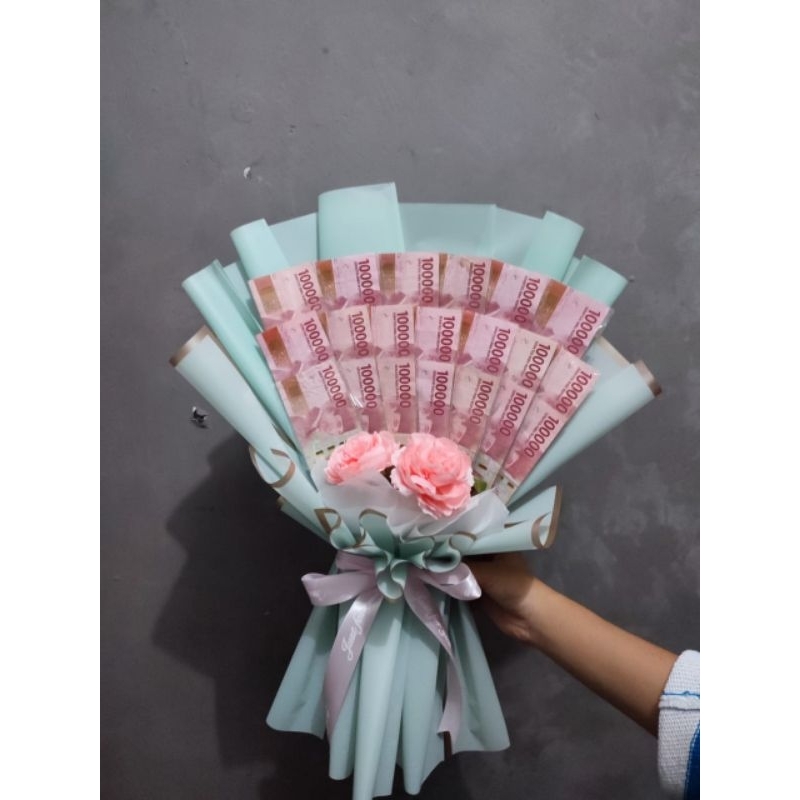 Buket bouquet wisuda pernikahan ulang tahun dan acara besar bisa request warna dan tambah kartu ucapan