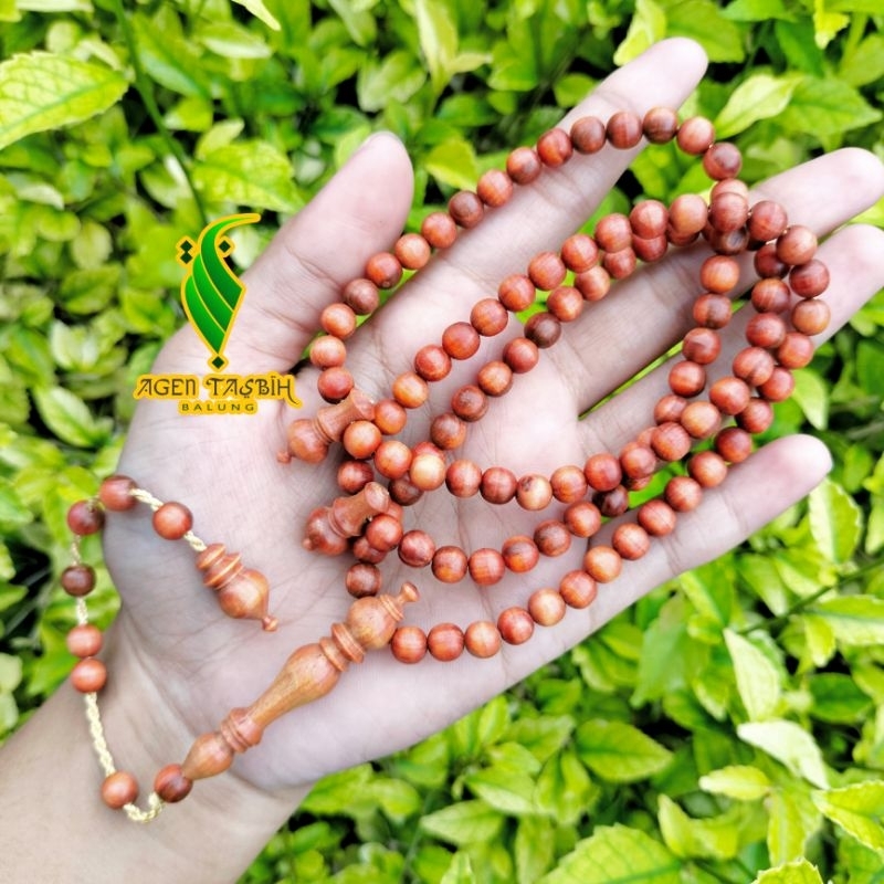 Tasbih Kayu Raja Kayu Agatis Asli Size 6mm, 8mm, ORIGINAL!! Tasbih 99 Butir