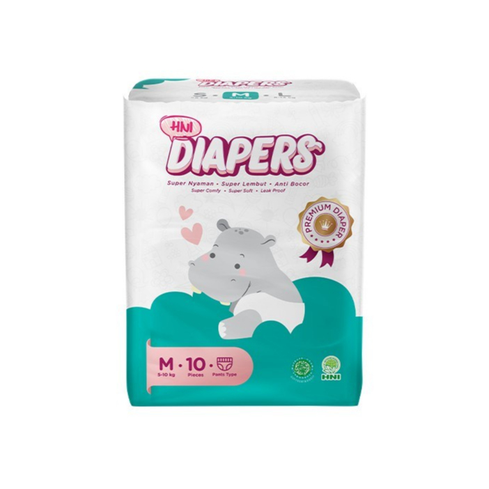 Diapers Popok Pempes Bayi Anak Herbal HNI HPAI type Celana Ukuran Size M Daya Serap tinggi
