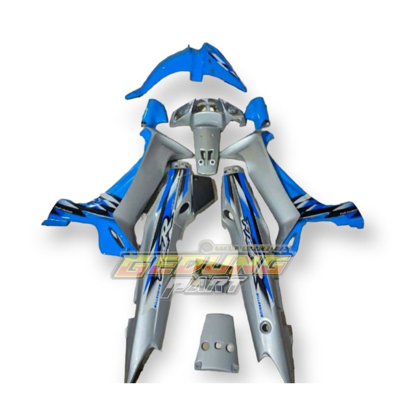 Cover Body Halus Fullset Yamaha Fiz r Fizr Full Set Bodi Fiz r Milenium Biru Muda Silver