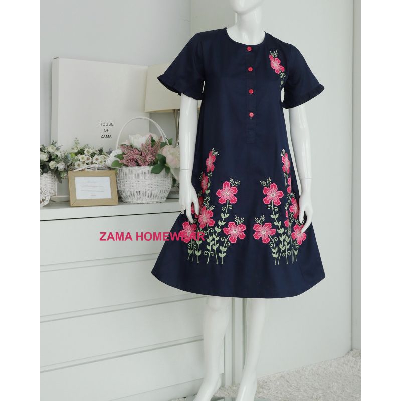 ZAMA | ND Daster Pendek Bordir Tall Ruellia Khas Malang