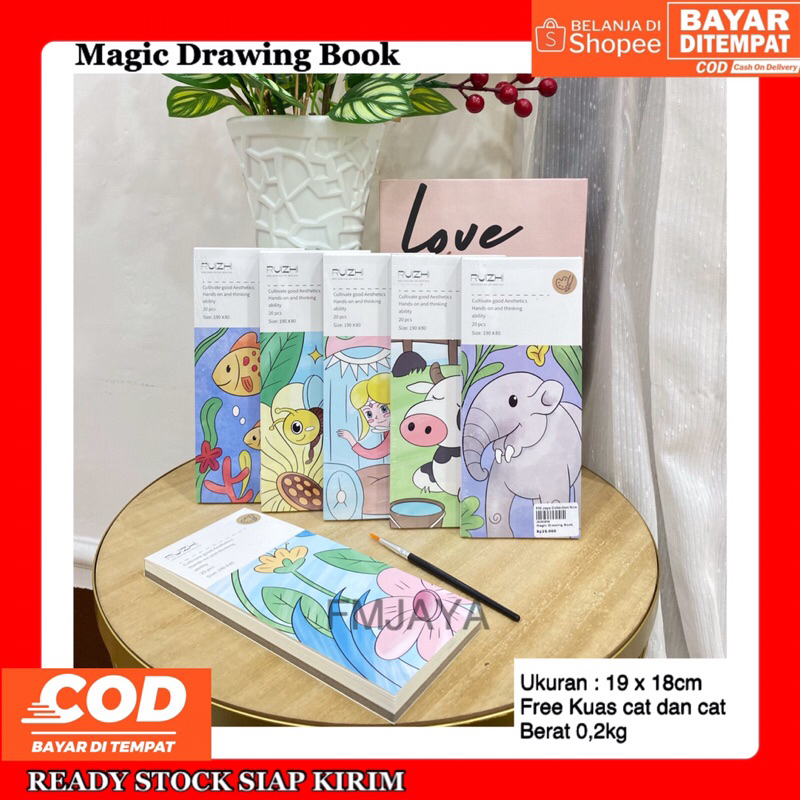 

26 BUKU MEWARNAI PORTABLE || MAGIC DRAWING BOOK ANAK