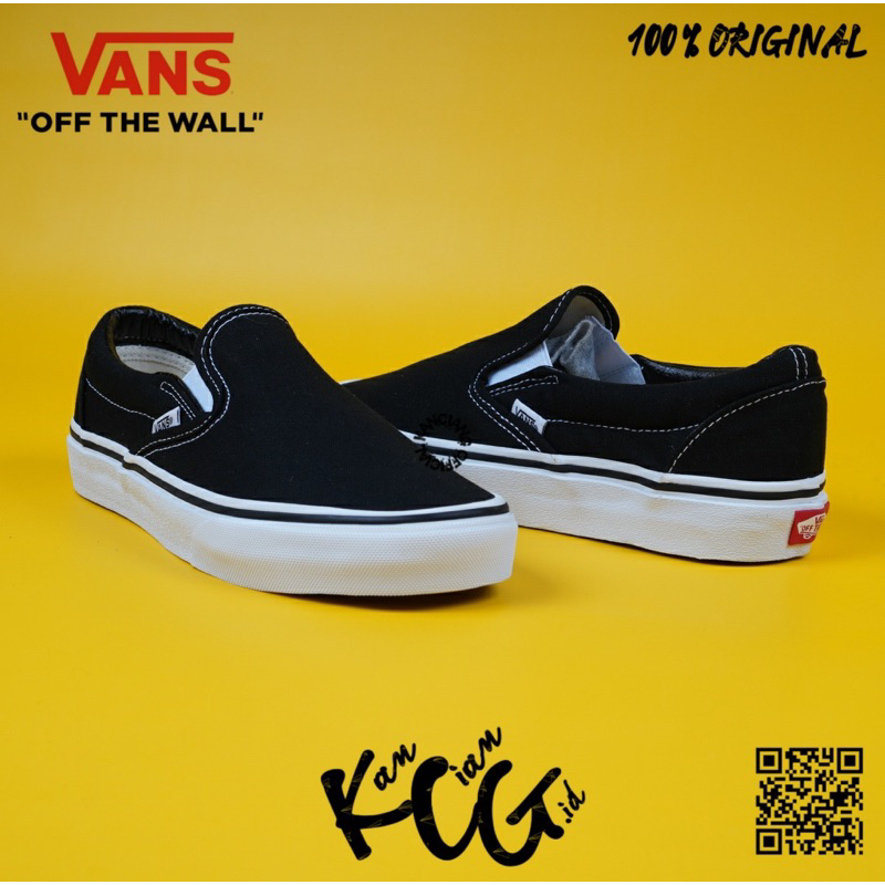 Vans Slip On Classic Black White 100% Original Bnib