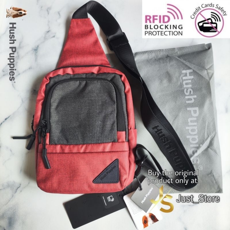 Hush Puppies RFID Tas Chest Bag Pria - Varick Chest Bag 2110