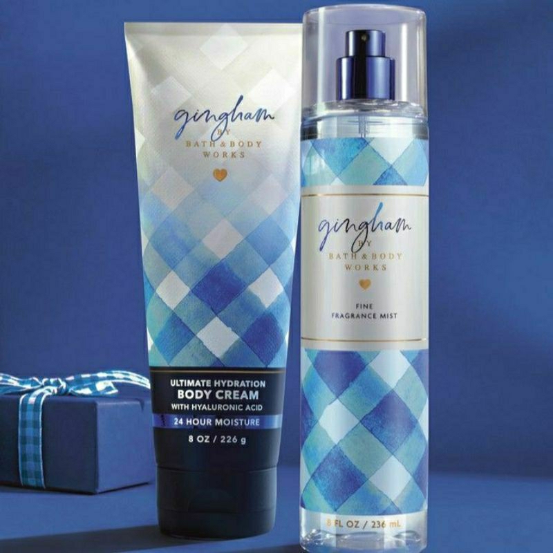 BATH &amp; BODY WORKS BBW GINGHAM SERIES MIST LOTION SHOWER GEL BODY CREAM HAND CREAM SHOWER GEL BODY CREAM LOTION MIST WASH WALLFLOWER ROOMSPRAY SCENTPORTABLE GENTLE GEL DEEP CLEANSING GENTLE FOAMING CREAMY LUXE