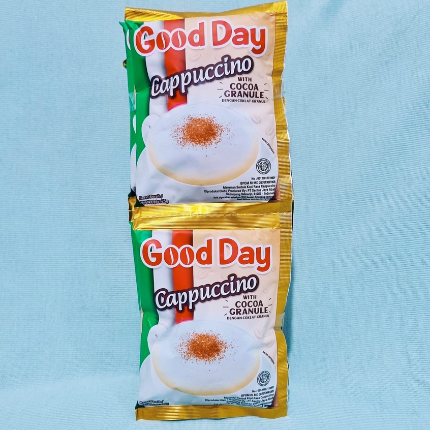 

Good Day Cappuccino with Coco Granule (1 Renteng isi 10 Pcs)