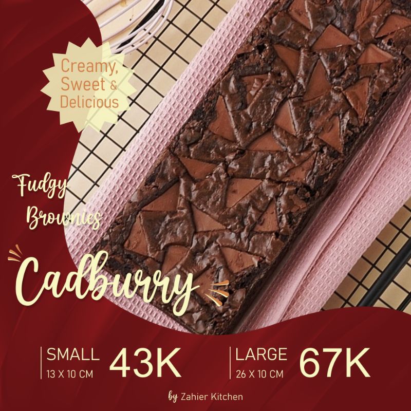 

FUDGY BROWNIES CADBURRY DARK COKELAT PANGGANG