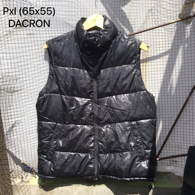 vest hitam second || vest dacron || rompi uniqlo
