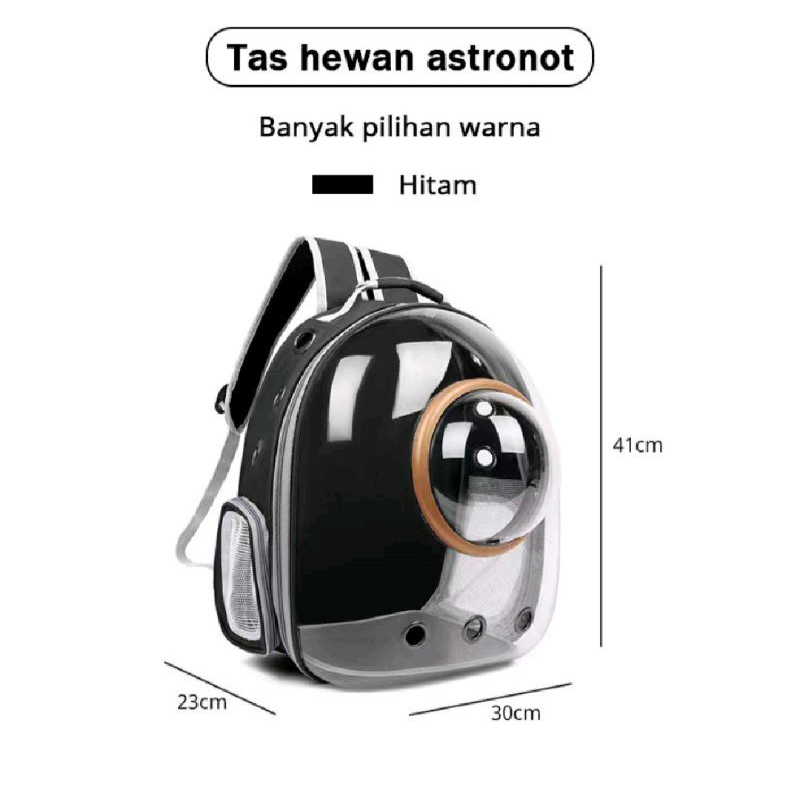 tas hewan kucing anjing astronot