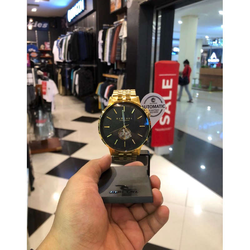 Jam Tangan Rip curl detroit automatic black gold