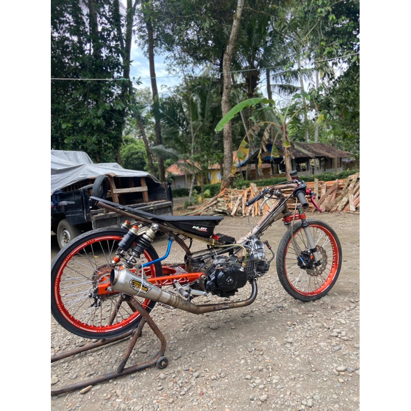 Dragbike Sleep Engine Jupiter 200cc set Frame/Rangka ready to race